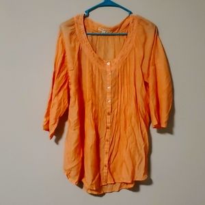 Hester & Orchard top.  Peach color size small.